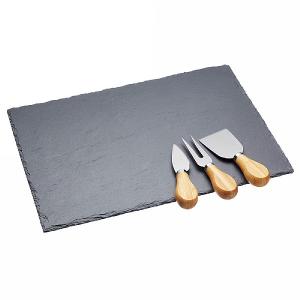 Master Class Artesa Slate Cheese Platter & Knife Set