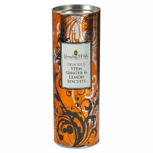 Stem Ginger & Lemon Biscuit Tube 150g
