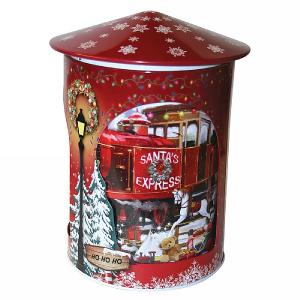 Red Rotating Musical Biscuit Tin 300g