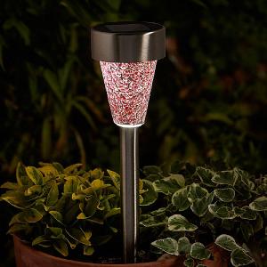Smart Solar Mosaic Stainless Steel Stake Light