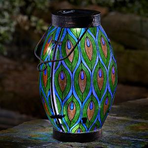 Smart Solar Peacock Solar Flickering Lantern