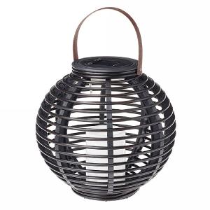 Cole & Bright Rattan Solar Powered Candle Lantern