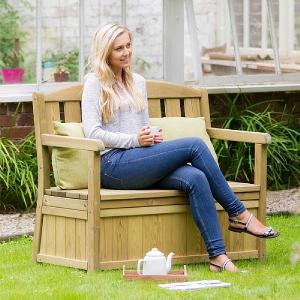 Zest 4 Leisure Caroline 2 Seater Bench with Storage Box