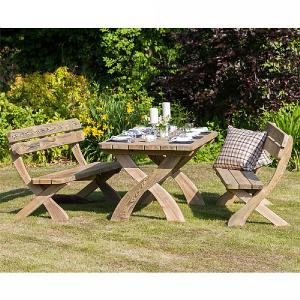 Zest 4 Leisure Harriet Table & 2 Bench Set