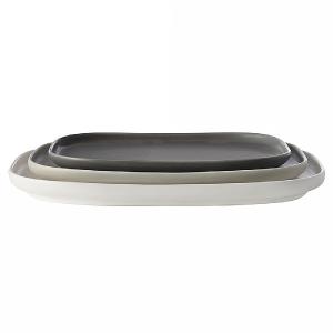 Maxwell & Williams Set Of 3 Elemental Rectangular Platters