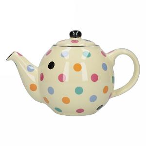 London Pottery Globe 2 Cup Teapot Ivory - Multi Spot