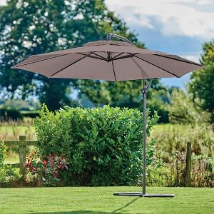 Supremo Taupe 3m Riviera Cantilever Parasol