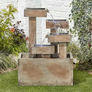 Kelkay Spilling Tower Water Feature with LED Lights