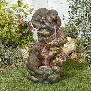 Easy Fountain Otter Pools Water Feature with LED Lights