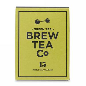 Brew Tea Company Green Tea 15 Whole Leaf Tea Bags