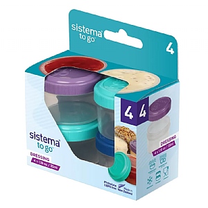 Sistema To Go Set of 4 Dressing Pots (35ml)