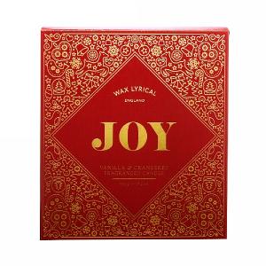 Wax Lyrical JOY Vanilla & Cranberry Twin Wick Candle