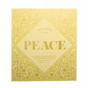 Wax Lyrical PEACE Golden Sandalwood Twin Wick Candle