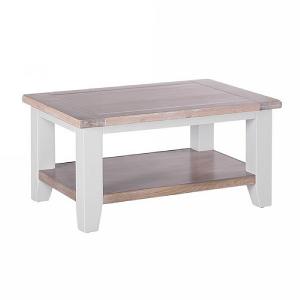 Besp-Oak Chalked Oak & Light Grey Rectangular Coffee Table