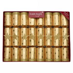 Robin Reed Golden Magic 10" Christmas Crackers Pack of 8