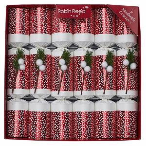 Robin Reed Christmas Snow 12" Christmas Crackers Pack of 6