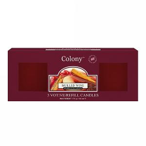 Wax Lyrical Colony Mulled Wine 3 Votive Candle Refills