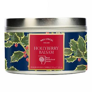 Wax Lyrical RHS Hollyberry Balsam Candle Tin