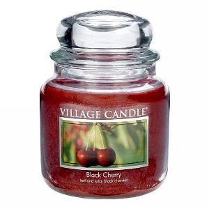Village Candle Black Cherry Medium 16oz Jar Candle