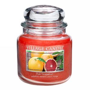 Village Candle Pink Grapefruit Medium 16oz Jar Candle