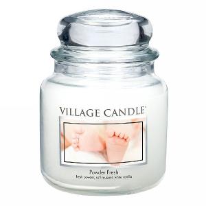 Village Candle Powder Fresh Medium 16oz Jar Candle