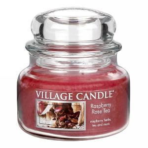 Village Candle Raspberry Rose Tea Small 11oz Jar Candle