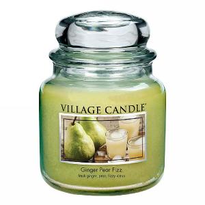 Village Candle Ginger Pear Fizz Medium 16oz Jar Candle