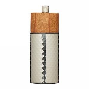 MasterClass Hammered Stainless Steel & Beechwood Pepper Mill
