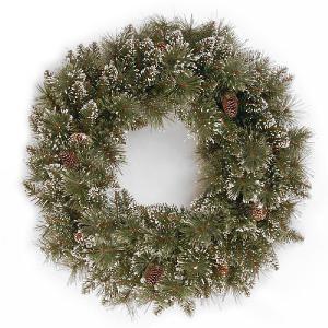 24" Glittery Bristle Wreath