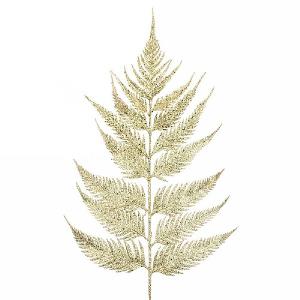 Gold Sparkle Leather Fern Leaf 55cm