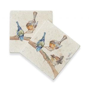 Kate of Kensington Garden Party Marble Coasters (Set of 2)