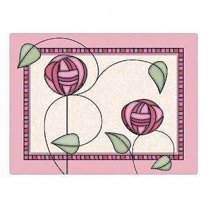 Mackintosh Rose Pink Glass Worktop Saver