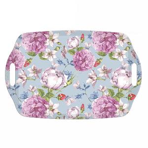 Rose Garden Melamine Handled Tea Tray