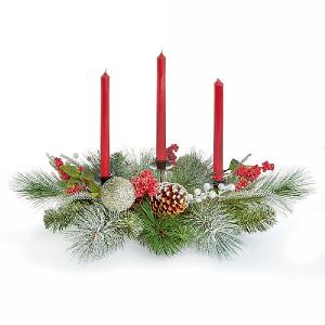 Red Candle Centerpiece 70cm