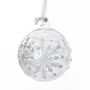 Clear Glass Bauble 80mm