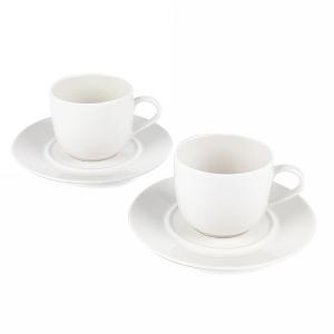 Alessi La Bella Tavola Porcelain Cup and Saucer Set of 2