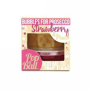 PopaBall Bursting Bubbles Duo For Prosecco - Strawberry & Peach