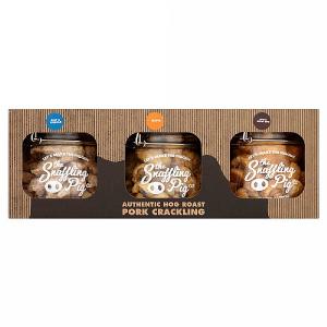 Snaffling Pig Sweet & Bold Pork Crackling 3 Jar Gift Set