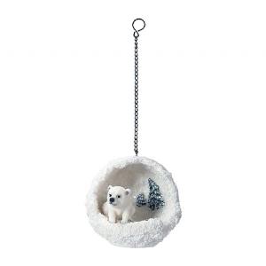 Vivid Arts Polar Bear in Snowball Tree Decoration (6cm)