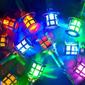 40 Multi Coloured LED Lantern Lights
