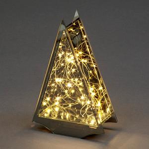 24cm Warm White LED Glass Tree