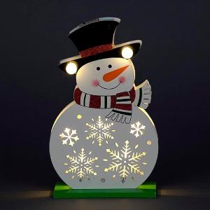 Wooden Snowman Table Decoration 30cm