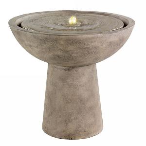 Granite Bird Bath Fountain Antique Beige 62x55cm