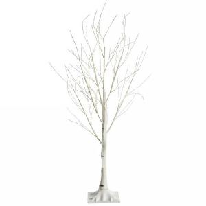 Lumineo 100cm Pre Lit LED White Birch Tree