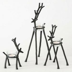 Alfred Reindeer Brown Tealight holder (Various Sizes)