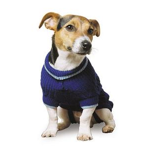 Muddy Paws Cable Knit Sweater (Blue) - 4 Sizes