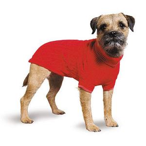 Muddy Paws Cable Knit Sweater (Red) - 4 Sizes