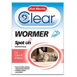 Bob Martin Clear Spot On Wormer for Cats & Kittens