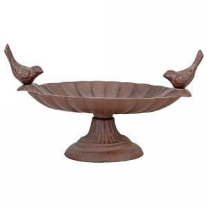 Fallen Fruits Bird Bath with 2 Birds