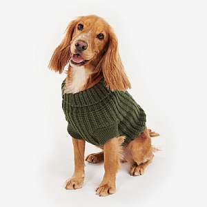 Barbour Saltburn Dog Jumper Olive